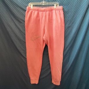 Nike - Women's blush pink sweatpants with super cute unique details. Size- L